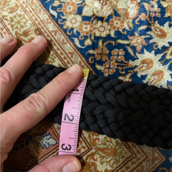 Like new J Crew woven poly Black Braided Belt size S/M. Vintage 2010. Beautiful! - Picture 7 of 8